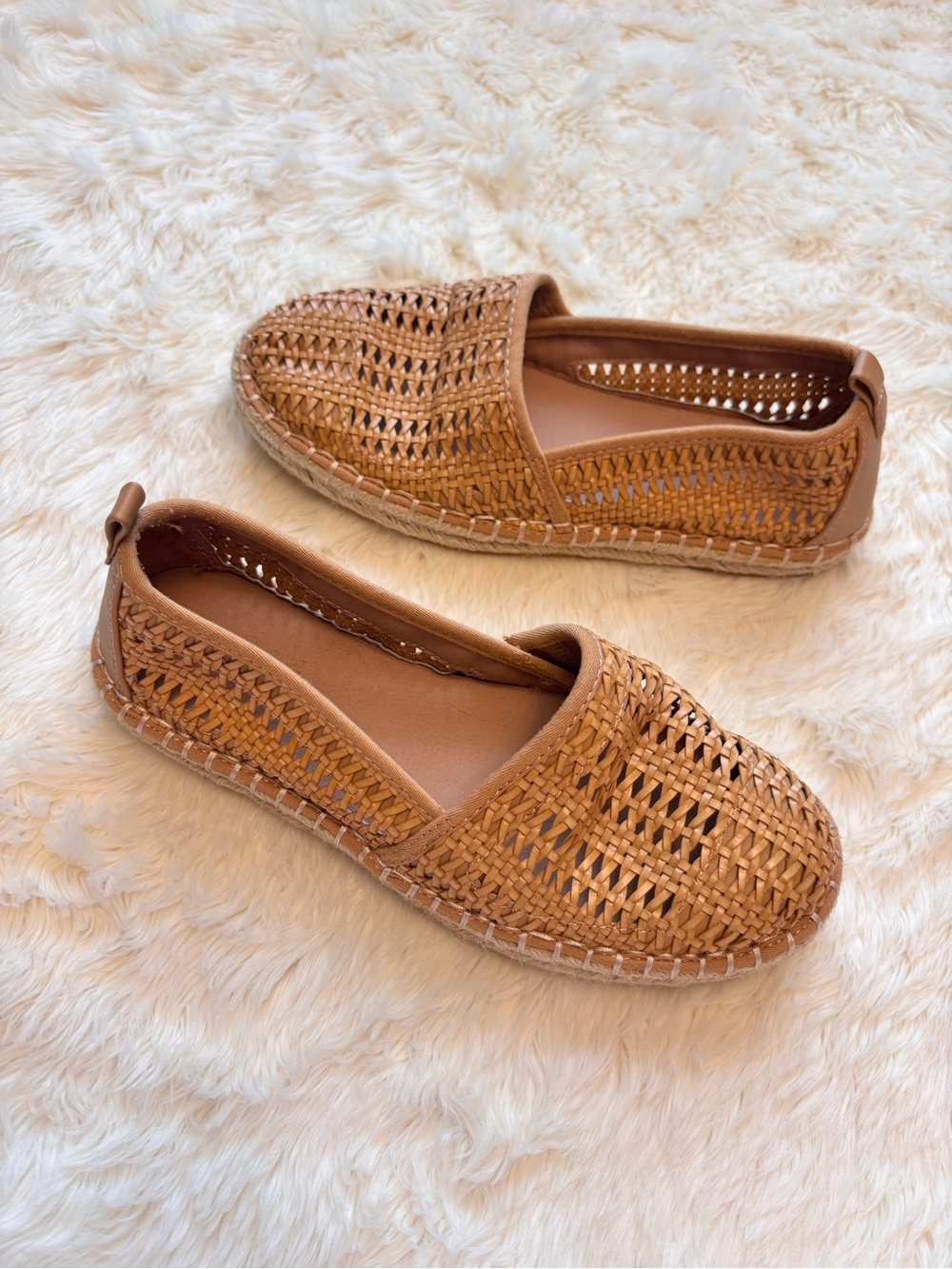 Universal Thread Rita Tan Woven Slip-On Espadrille Flats Women’s 6.5